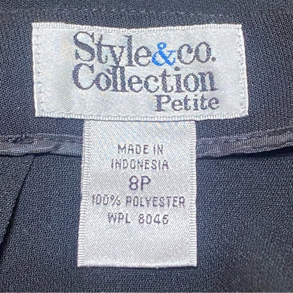 Style & Co Black Long Pencil Skirt Size 8 Petite Modest Minimalist Office Career - Picture 3 of 5